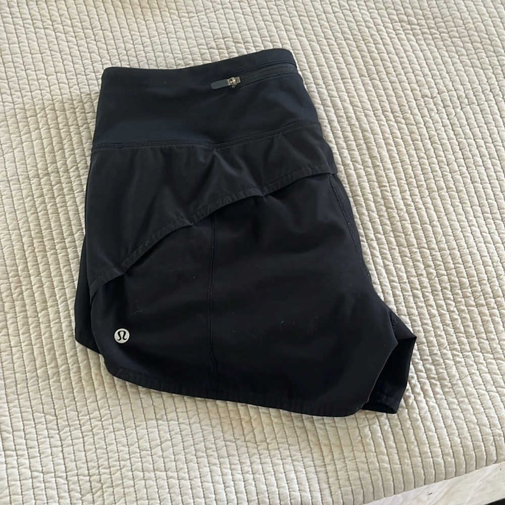Lululemon speed up high rise 2.5 inch short size 8 black